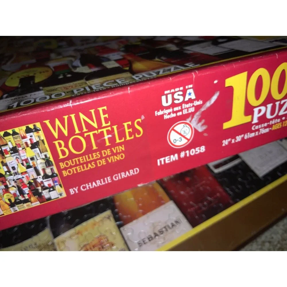White Mountain Wine Bottle Puzzle 1000 piece